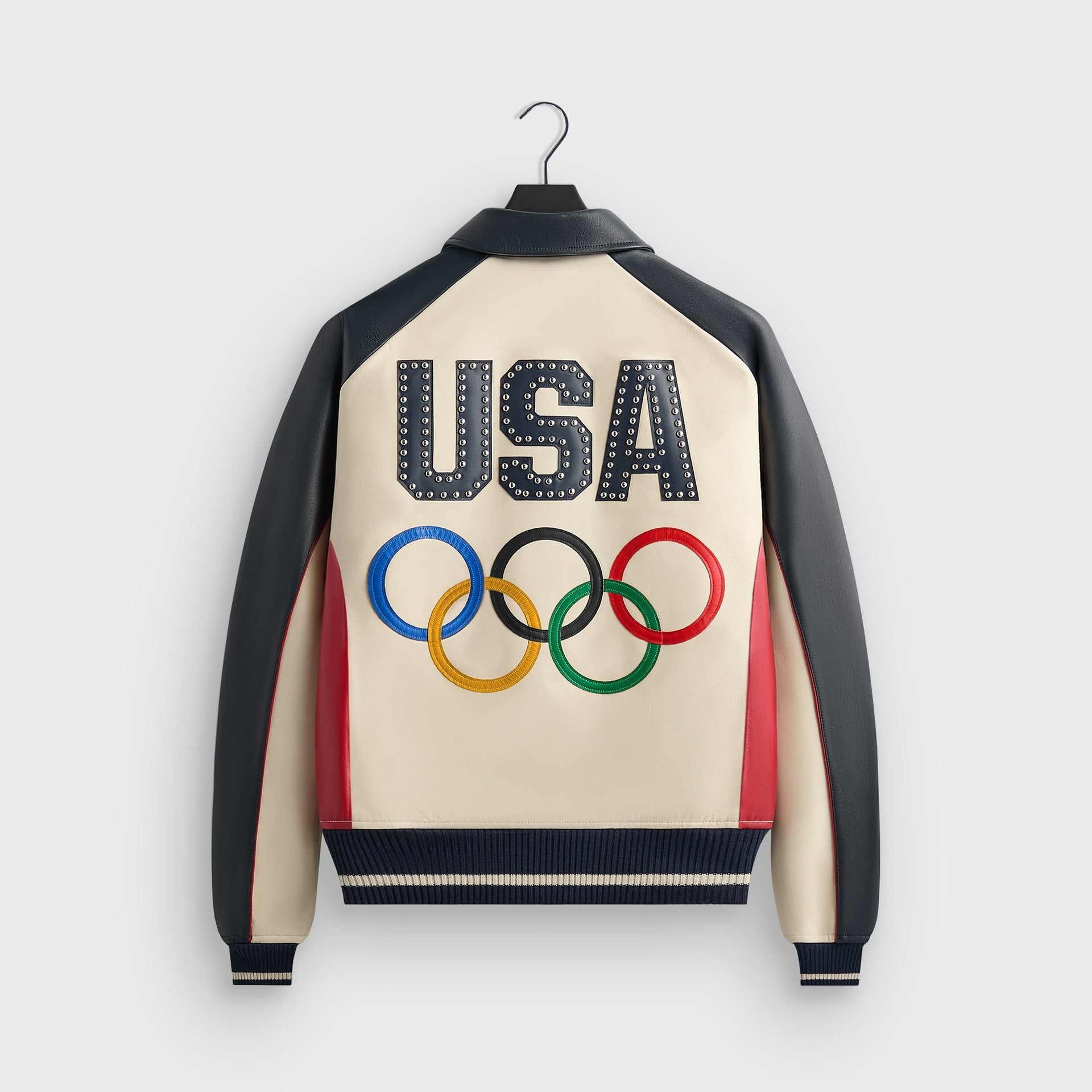 Kith & AVIREX for Team USA Leather Bomber Jacket - Navy - PH