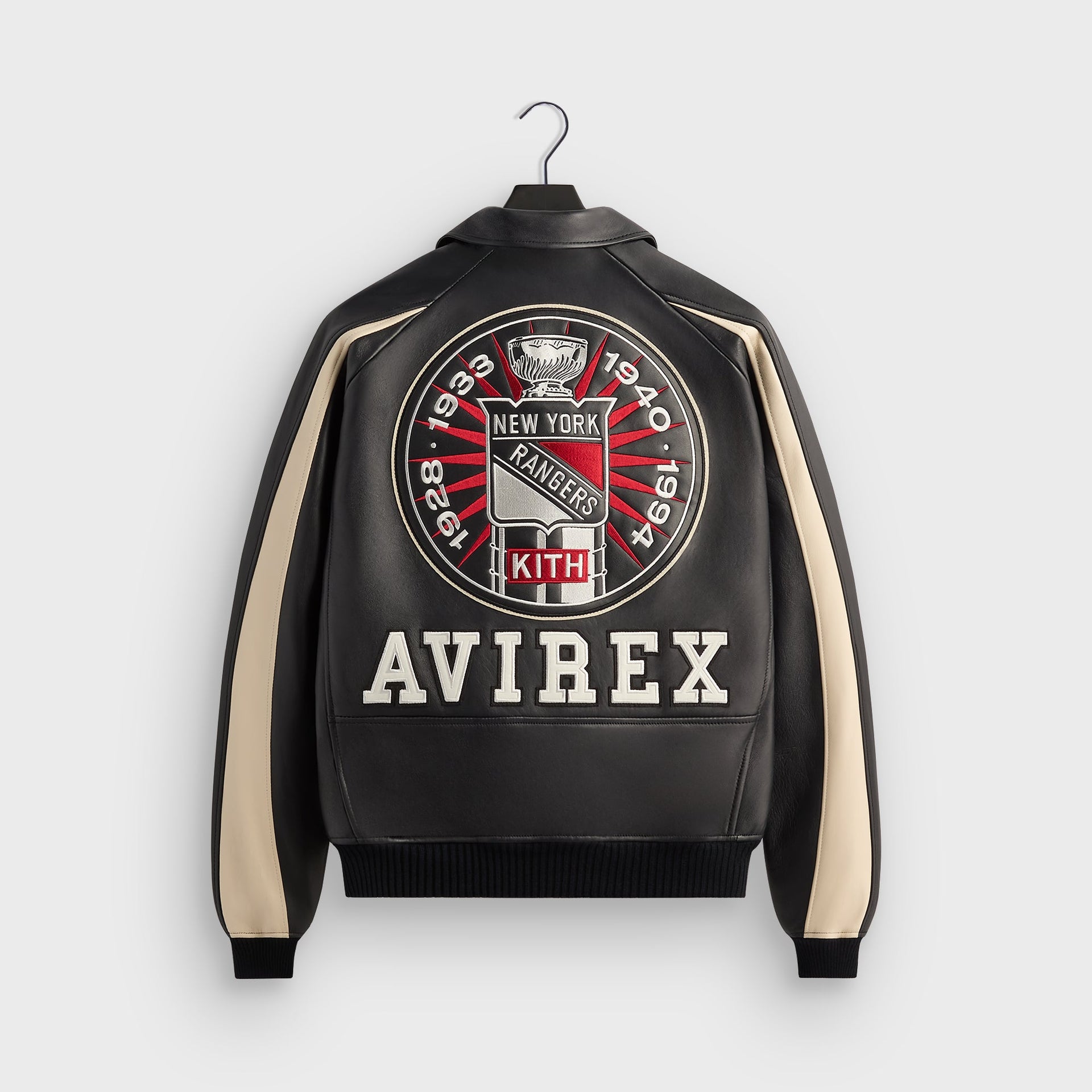Kith & AVIREX for the New York Rangers Bomber Jacket - Black