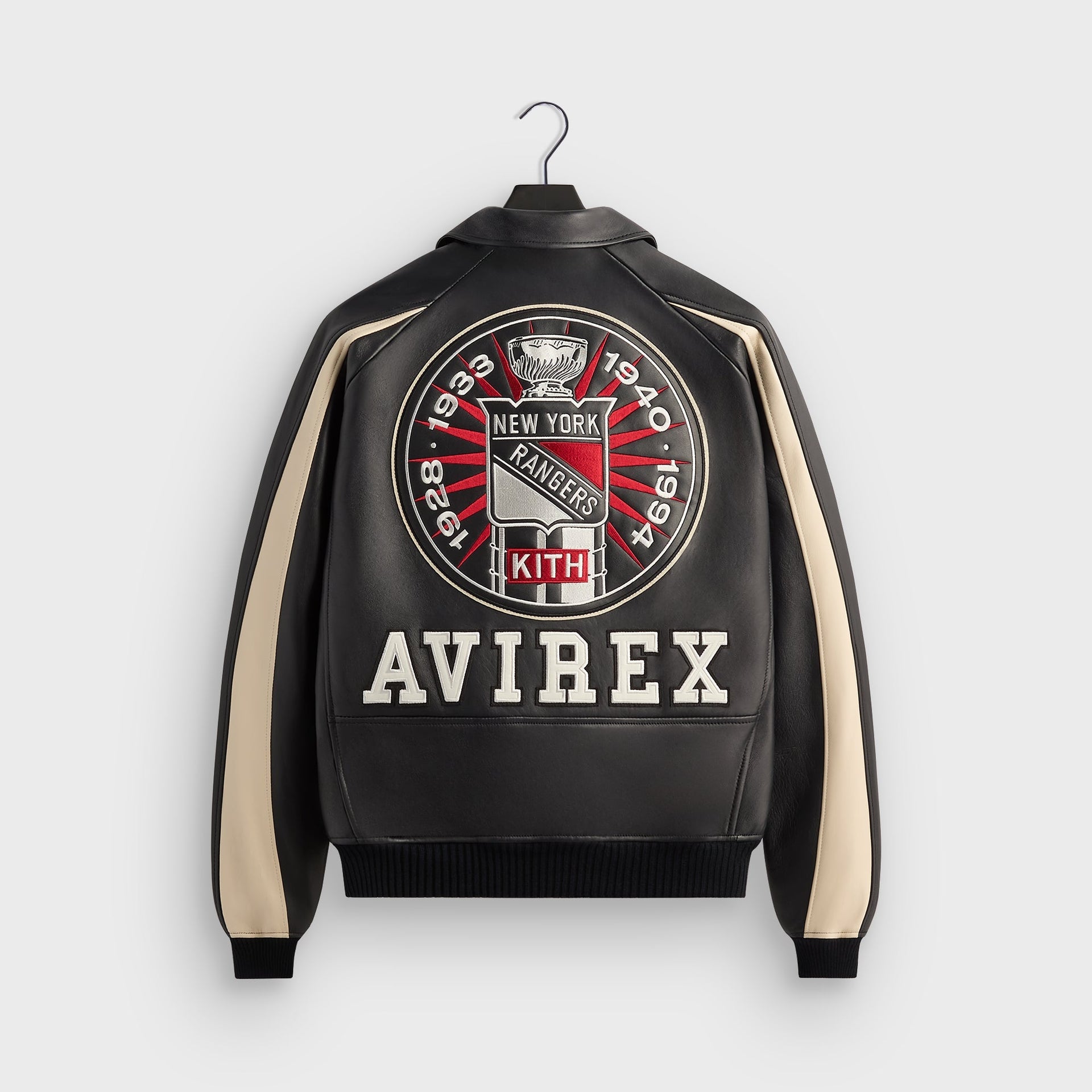 Kith & AVIREX for the New York Rangers Bomber Jacket - Black - PH