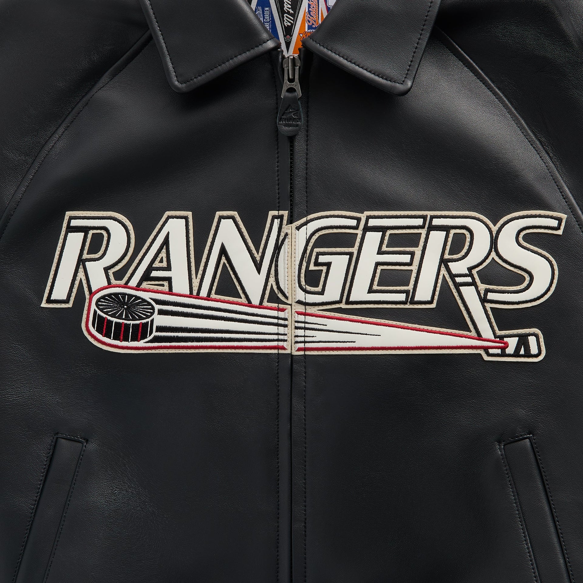 Kith & AVIREX for the New York Rangers Bomber Jacket - Black