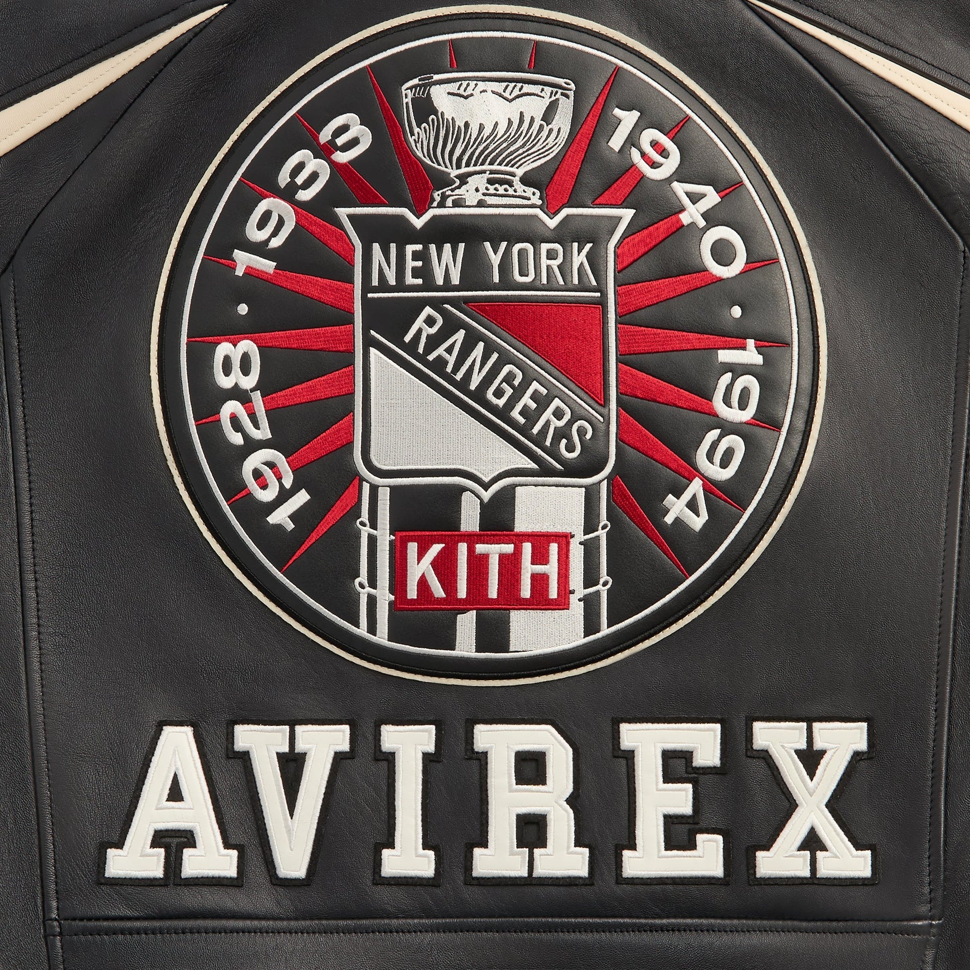 Kith & AVIREX for the New York Rangers Bomber Jacket - Black - PH