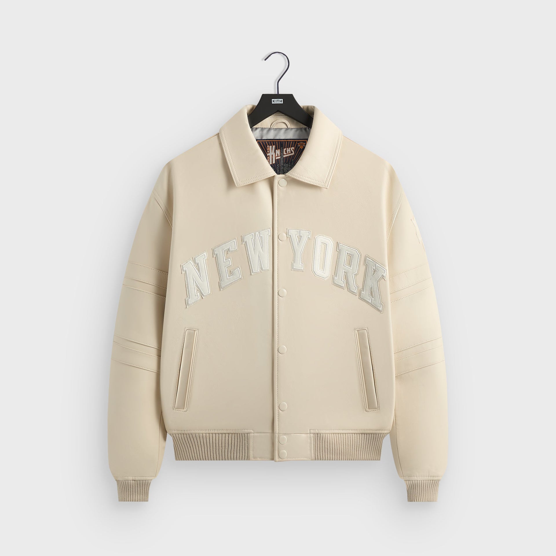 Kith & AVIREX for the New York Knicks Patrick Ewing Legend Jacket - Sandrift