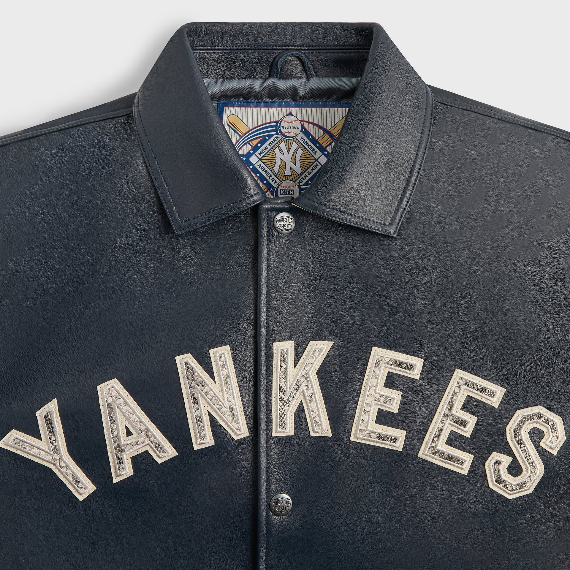 Kith & AVIREX for the New York Yankees Leather Jacket - Nocturnal / Snake - PH