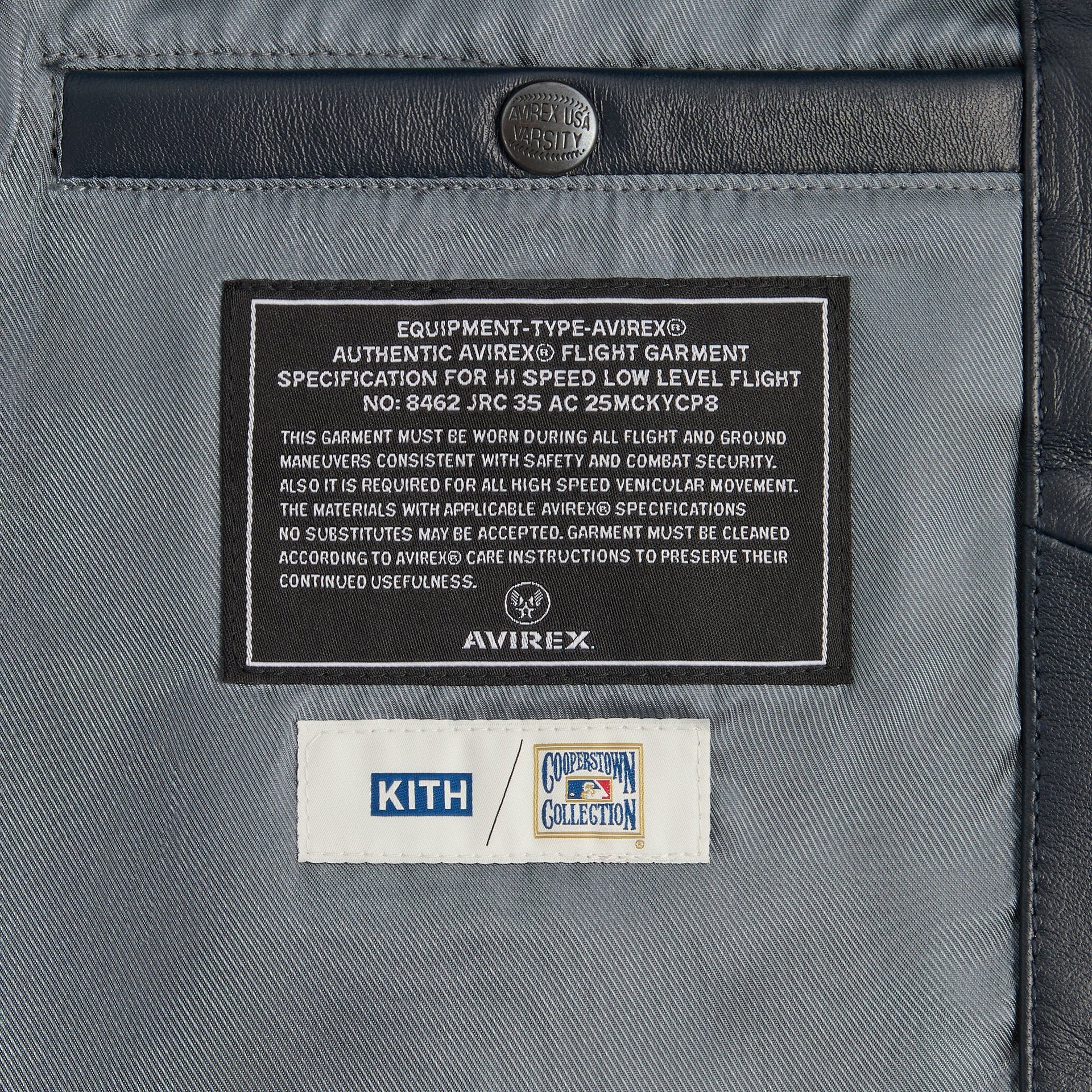 Erlebniswelt-fliegenfischenShops & AVIREX for the New York Yankees Leather Jacket - Nocturnal / Snake