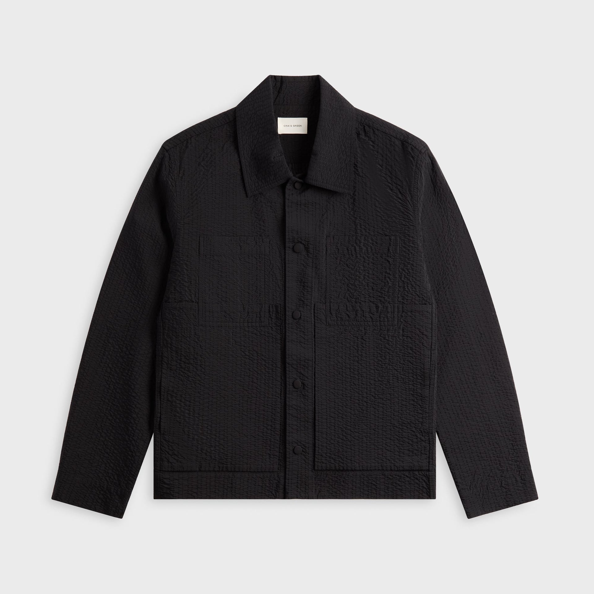 Craig Green Embroidered Line Stitch Worker Jacket - Black