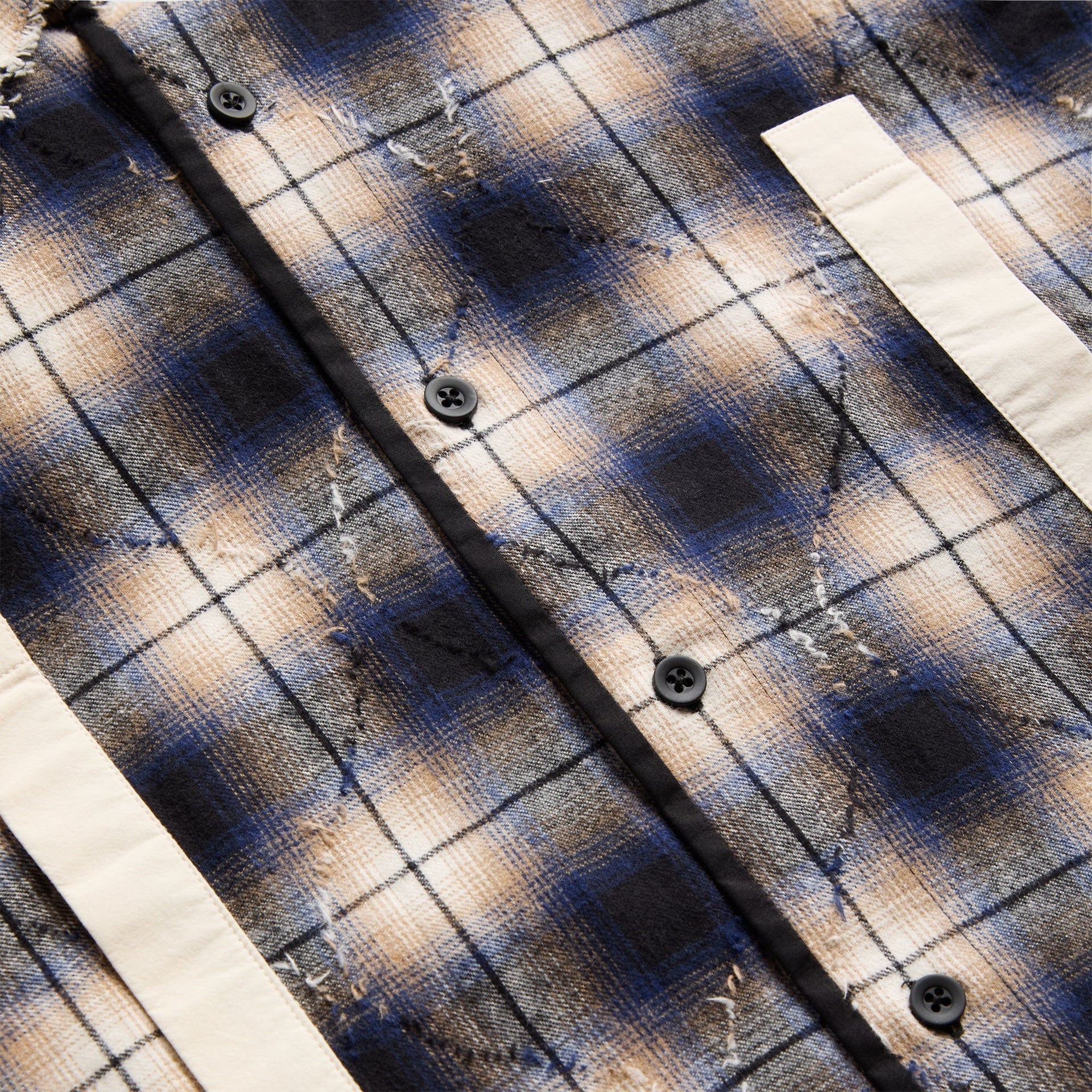 Craig Green Plaid Split Shirt - Navy Check