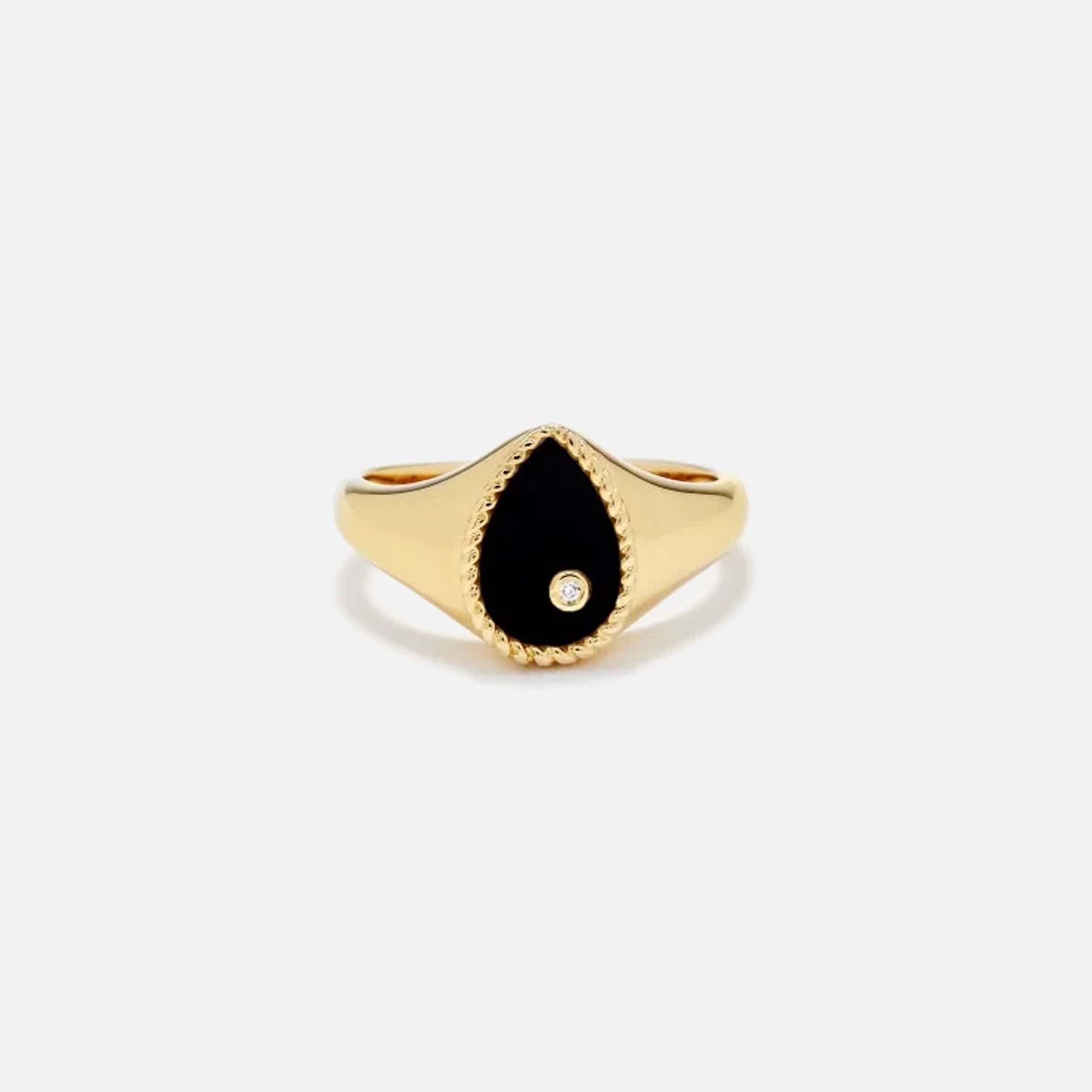 Yvonne Leon Pear Shaped Signet Ring - Gold