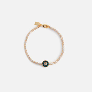 Crystal Haze Evil Eye Protection Bracelet - Gold