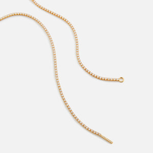 Crystal Haze Long Lariat Mini Serena Necklace - Gold