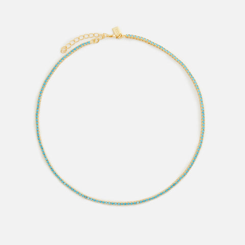 Crystal Haze Mini Serena Necklace - Blue