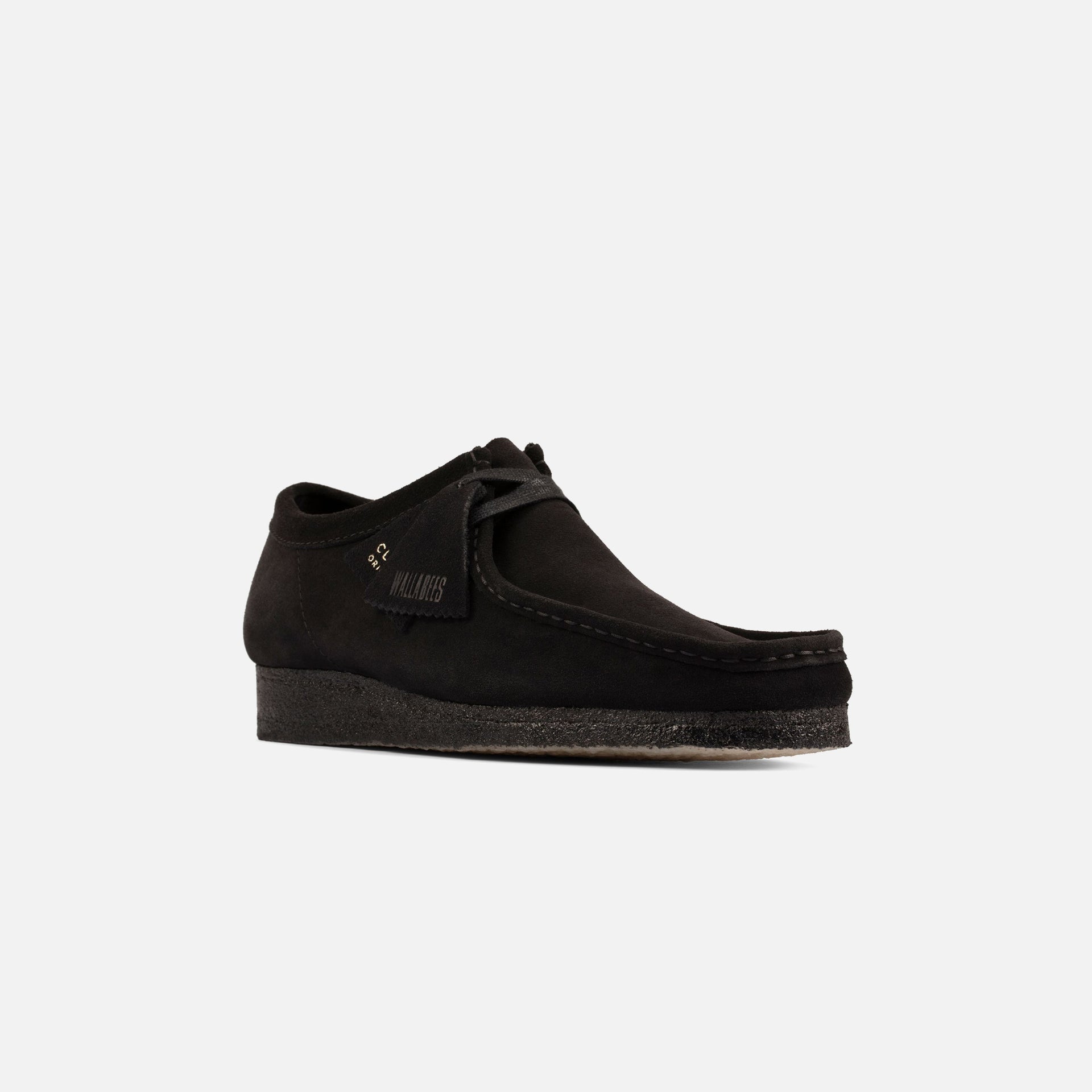 Clarks WMNS Wallabee Low - Black Suede