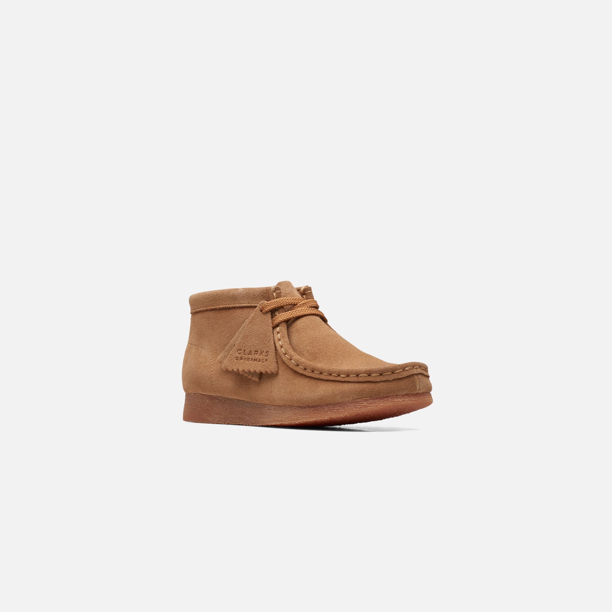 Clarks Grade School Wallabee Boot - Wheat Suede – Kith