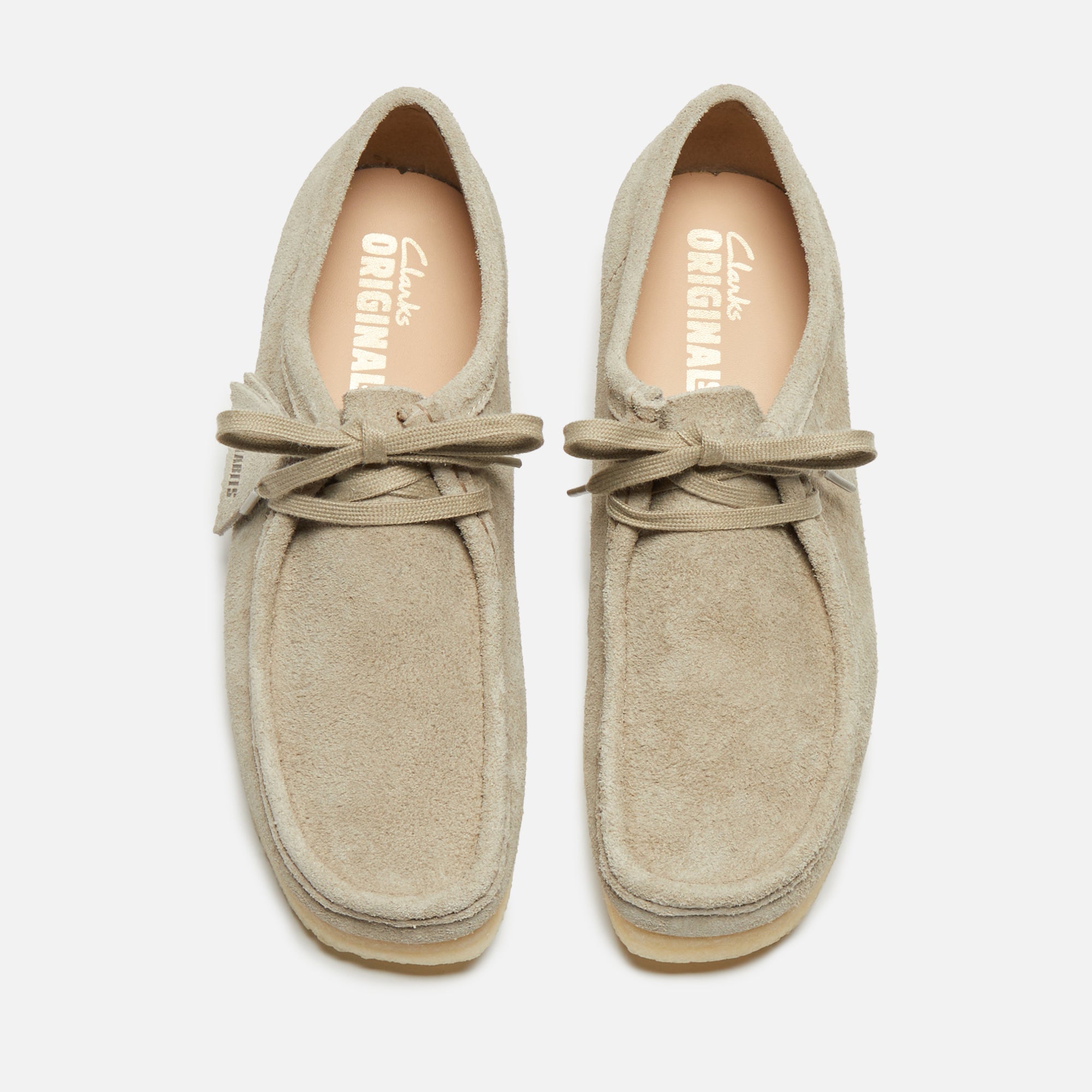 Clarks Wallabee - Pale Grey Suede – Kith