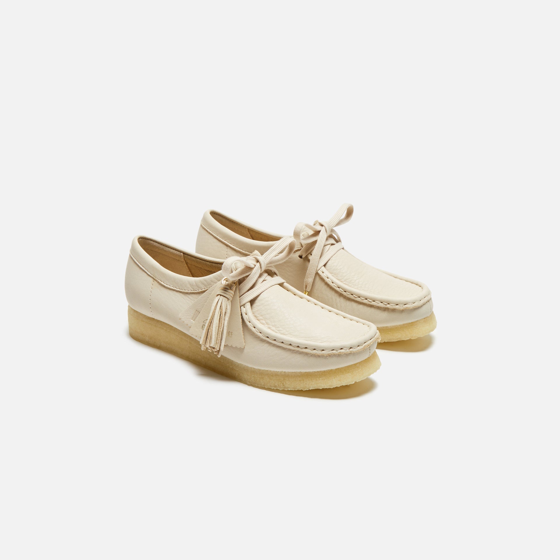 Clarks WMNS Wallabee - Beige Leather