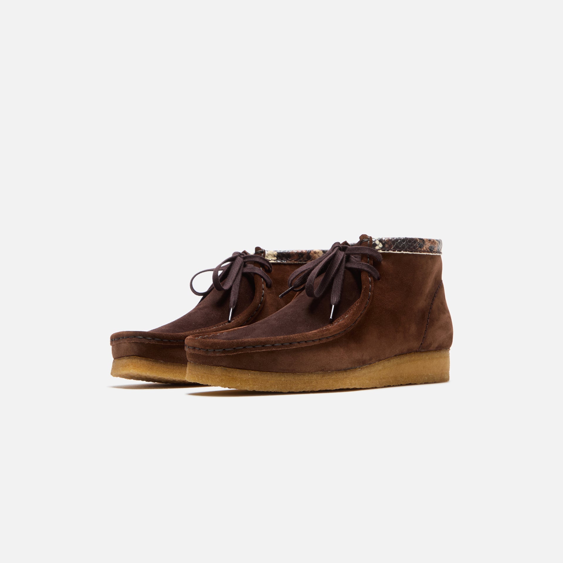 Clarks Wallabee Boot - Brown Snake Combi