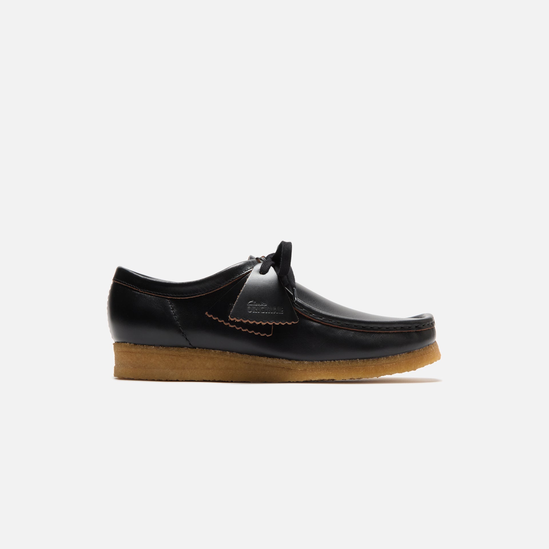 Clarks Wallabee - Black Smooth Leather