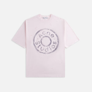 Acne Studios Exford U Button Logo Tee - Faded Pink