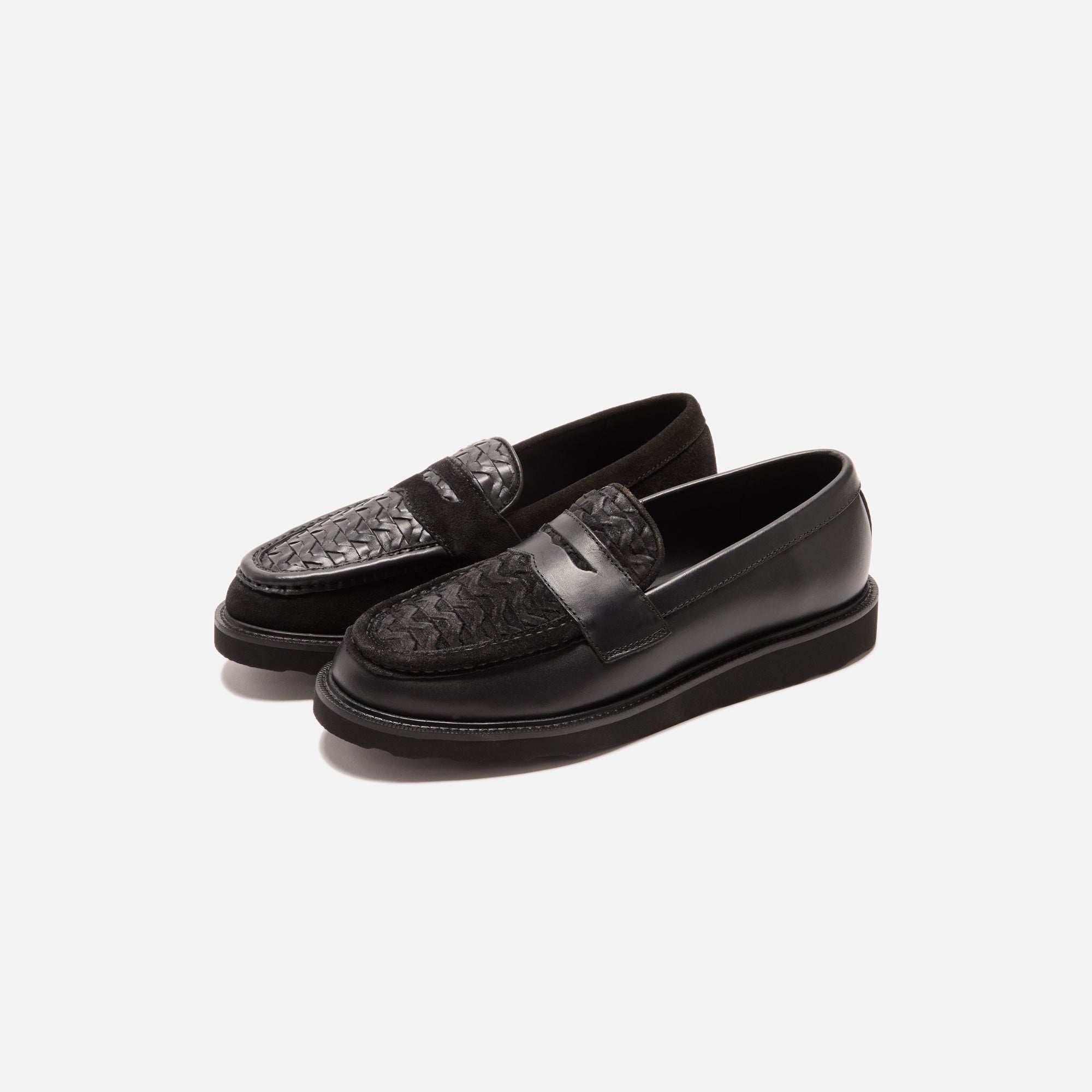 Caminando Loafer - Black / Black Weaving – Kith