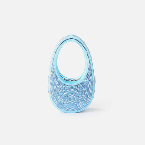 Coperni Crystal Embellished Mini Swipe Bag - Ice Blue