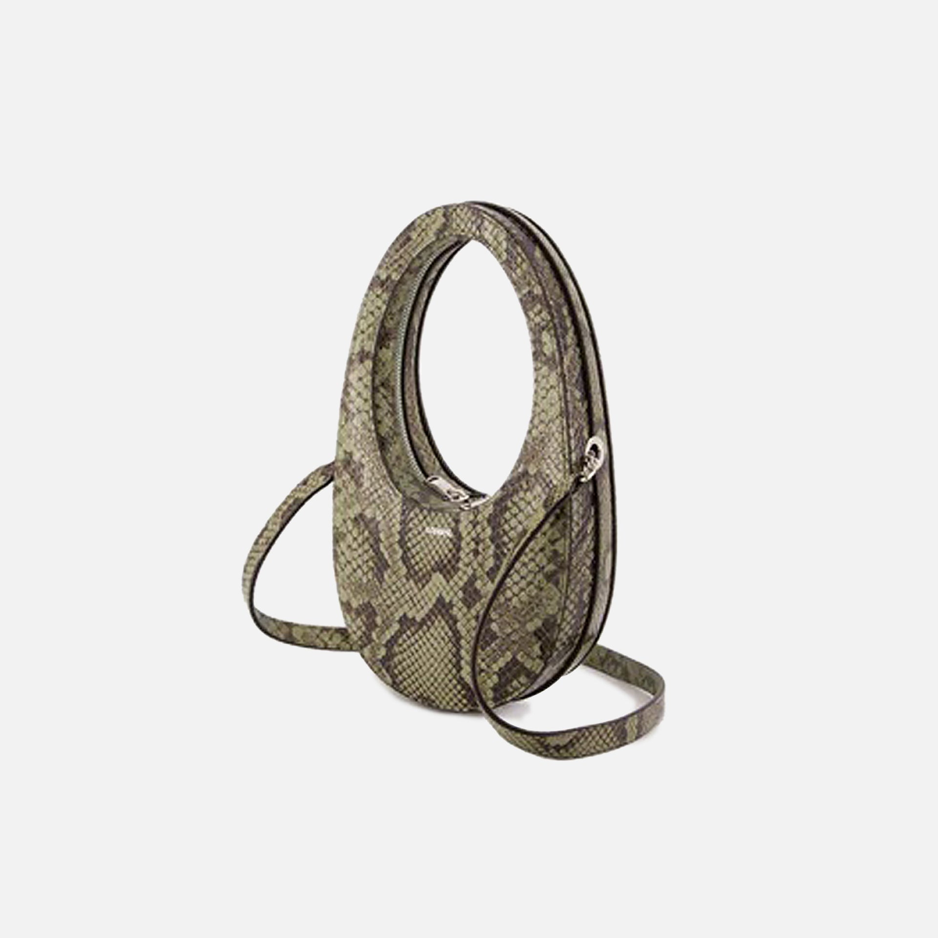 Coperni Python Printed Swipe Bag - Green