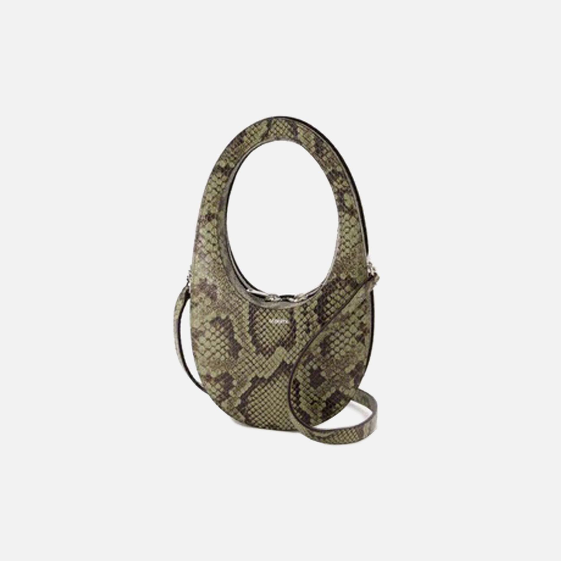 Coperni Python Printed Swipe Bag - Green