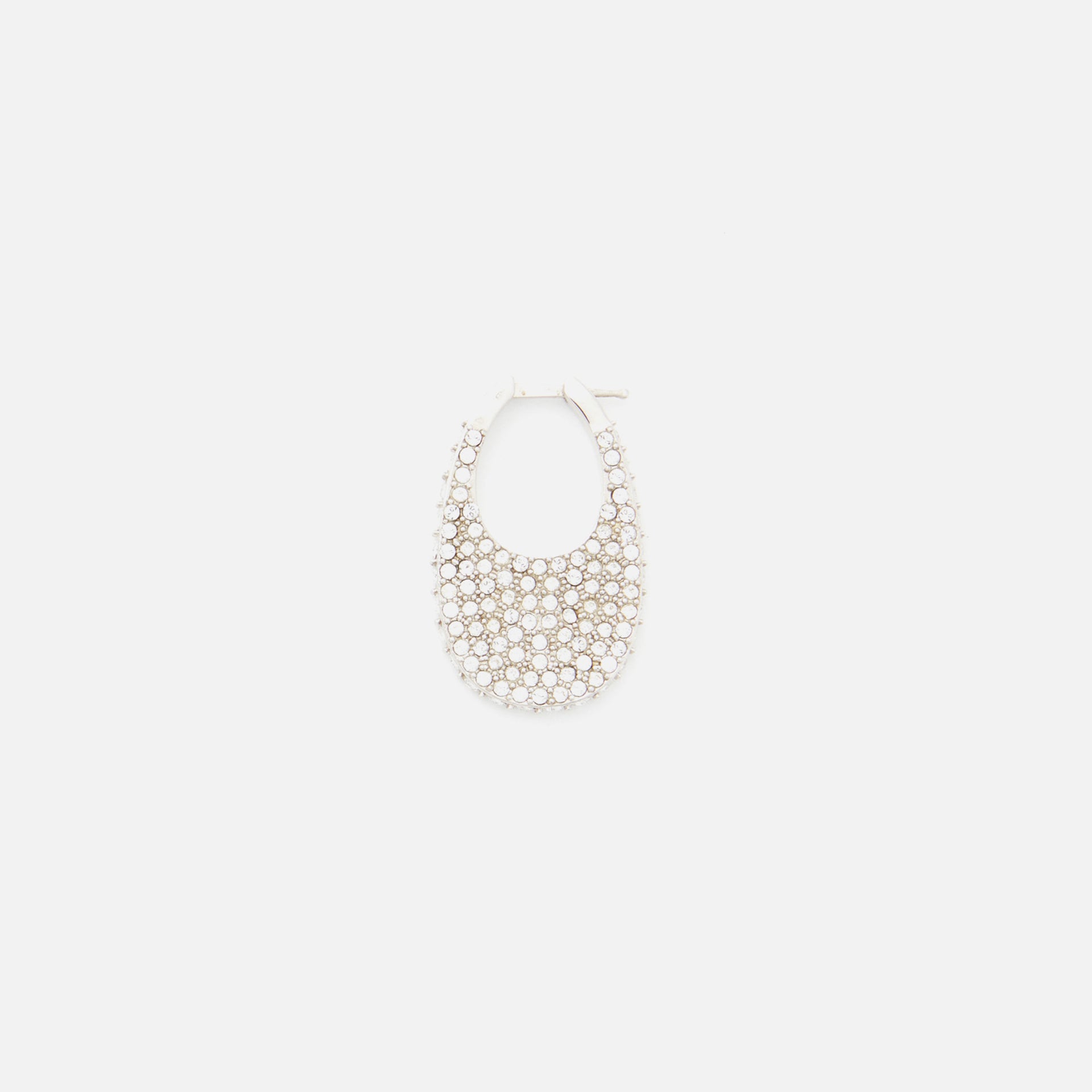 Coperni Crystal Embellished Medium Swipe Earring - Silver