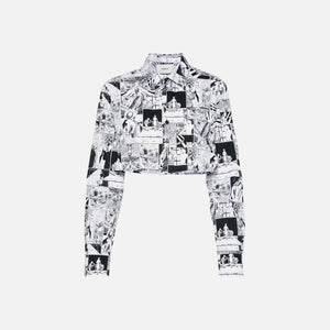 Coperni Cropped Shirt - Black / White