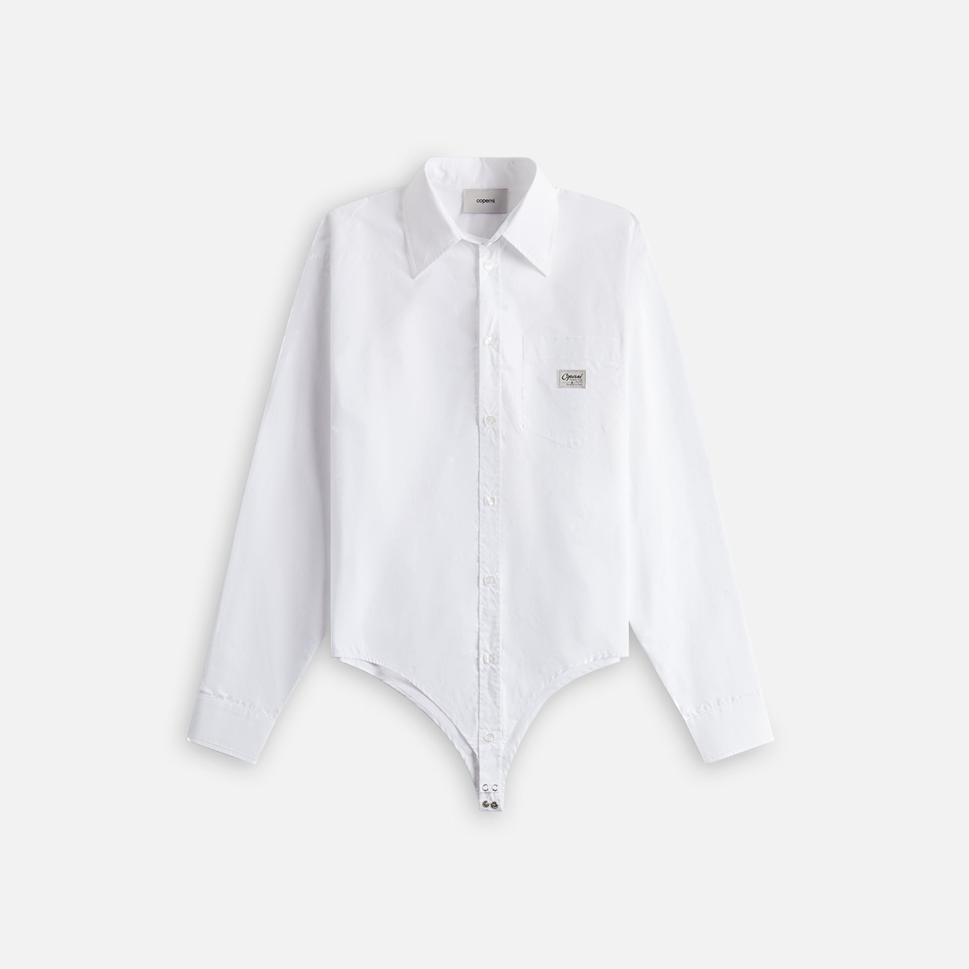 Coperni Bodysuit Poplin Shirt - White