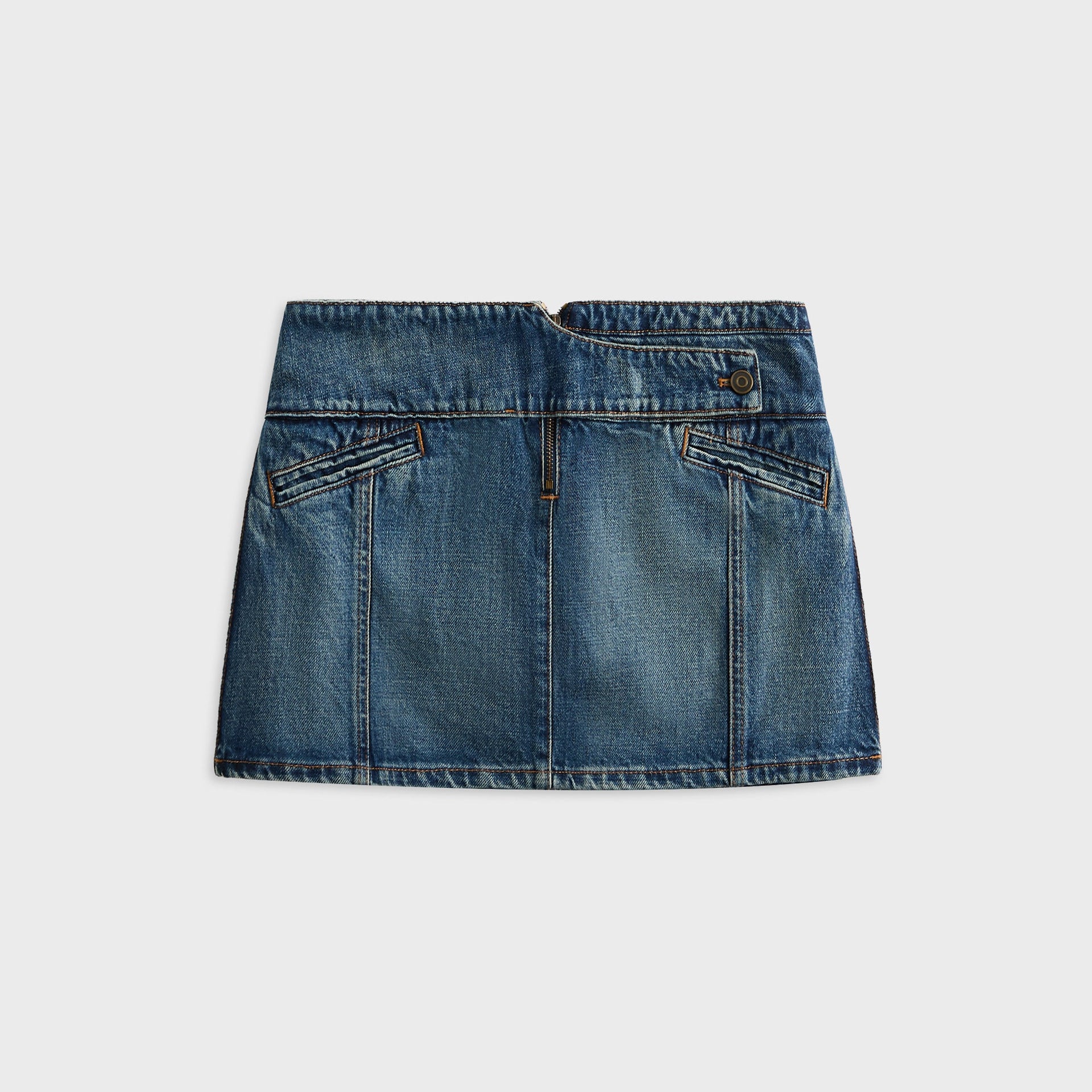 Coperni Yoke Denim Skirt - Blue Winter