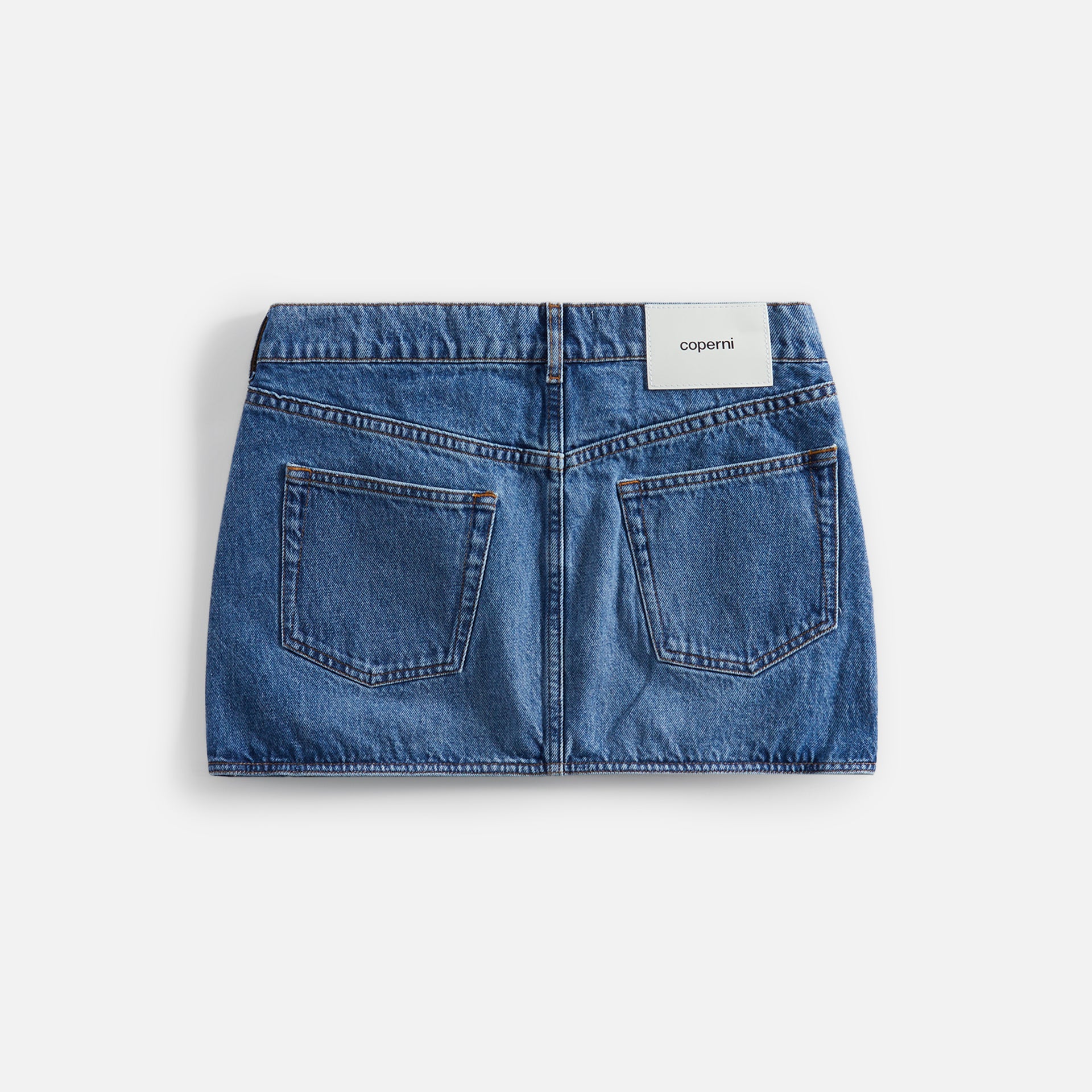 Coperni Denim Mini Skirt - Washed Blue