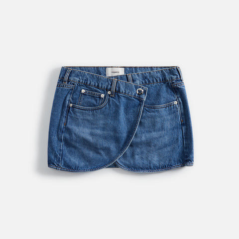 Coperni Denim Mini Skirt - Washed Blue