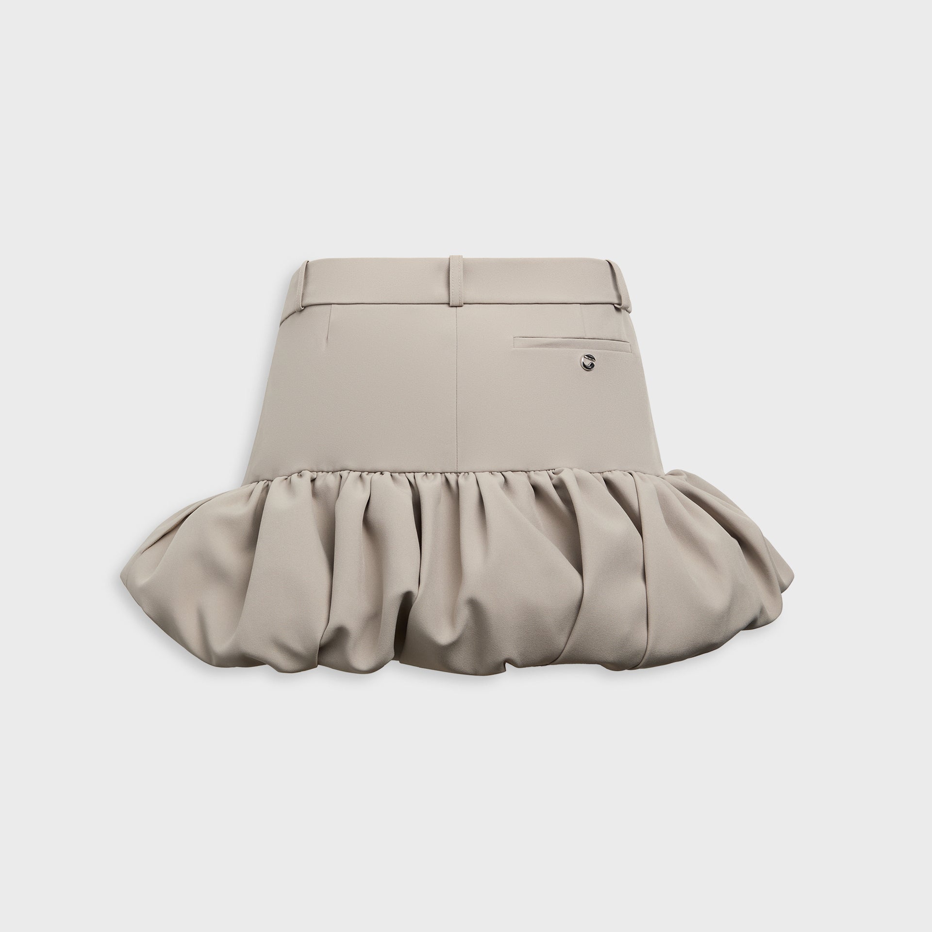 Coperni Gathered Hem Tailored Skirt - Beige