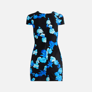 Coperni Cut Out Jersey Dress - Blue Black