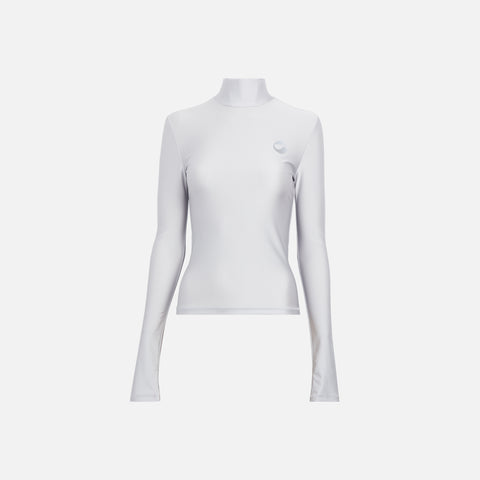 Coperni Tight High Neck Top - Pearl Grey