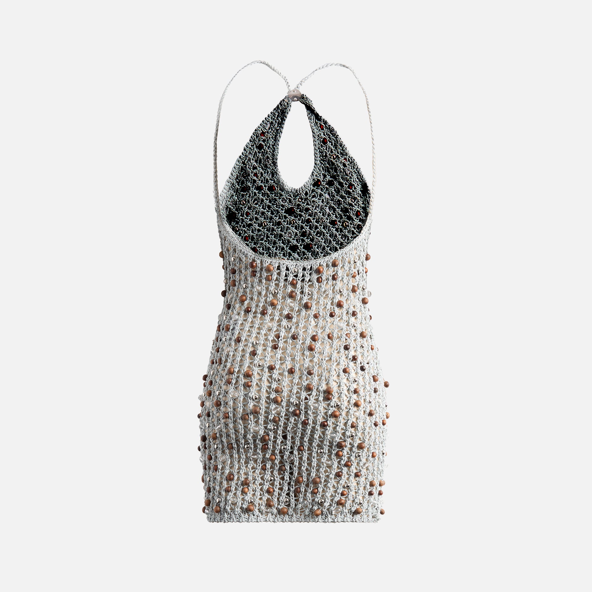 Coperni Beaded Knitted Dress - Grey