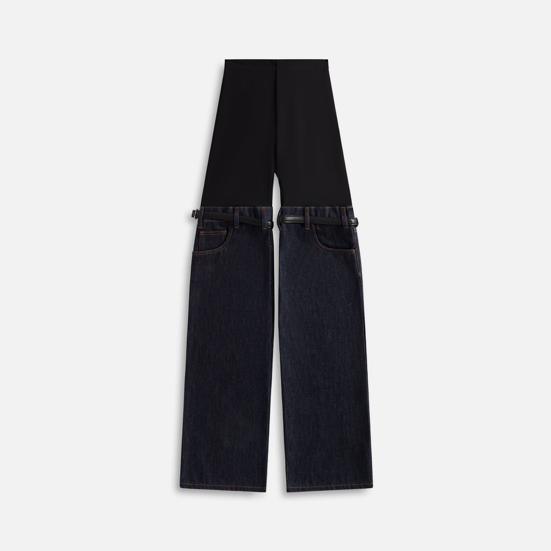 Coperni Hybrid Denim Trousers - Black / Blue