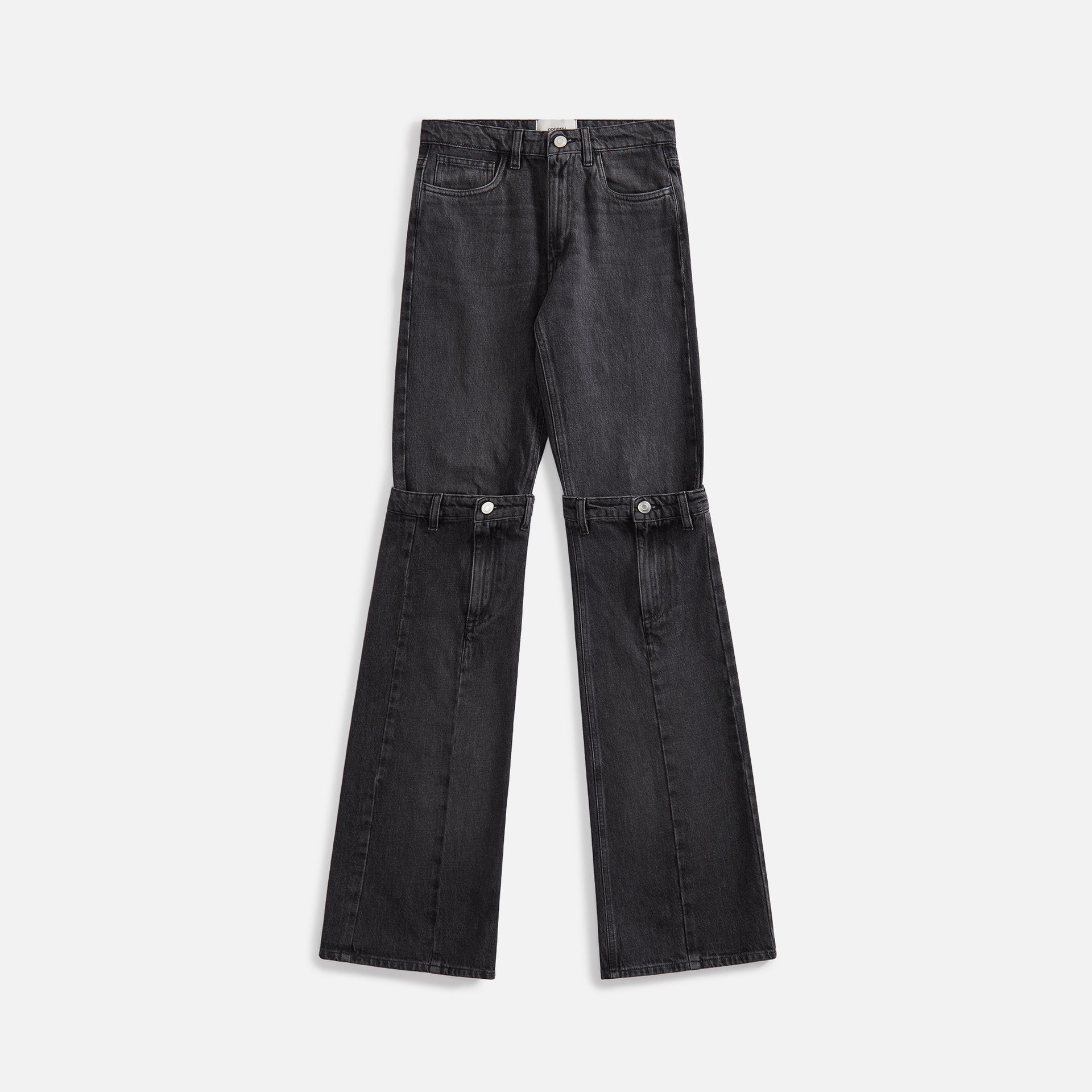 Coperni Open Knee chiaro Jeans - Washed Black