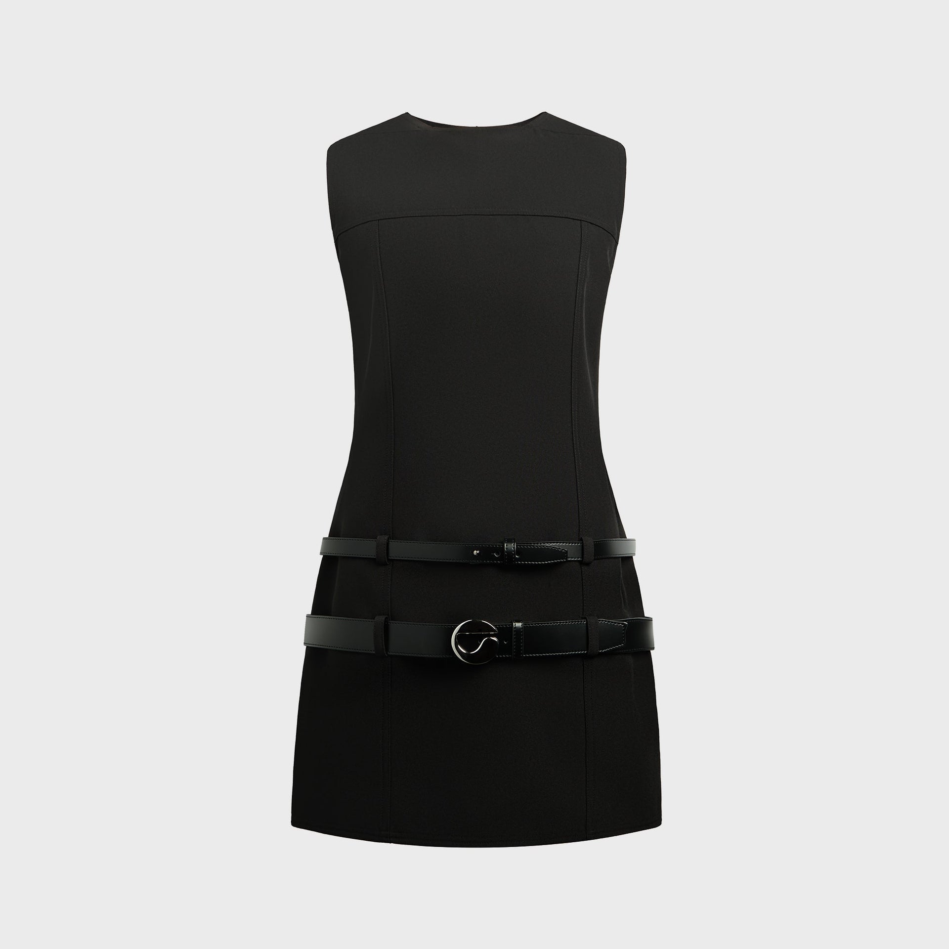 Coperni Multi Belt Tailored Dress - Black