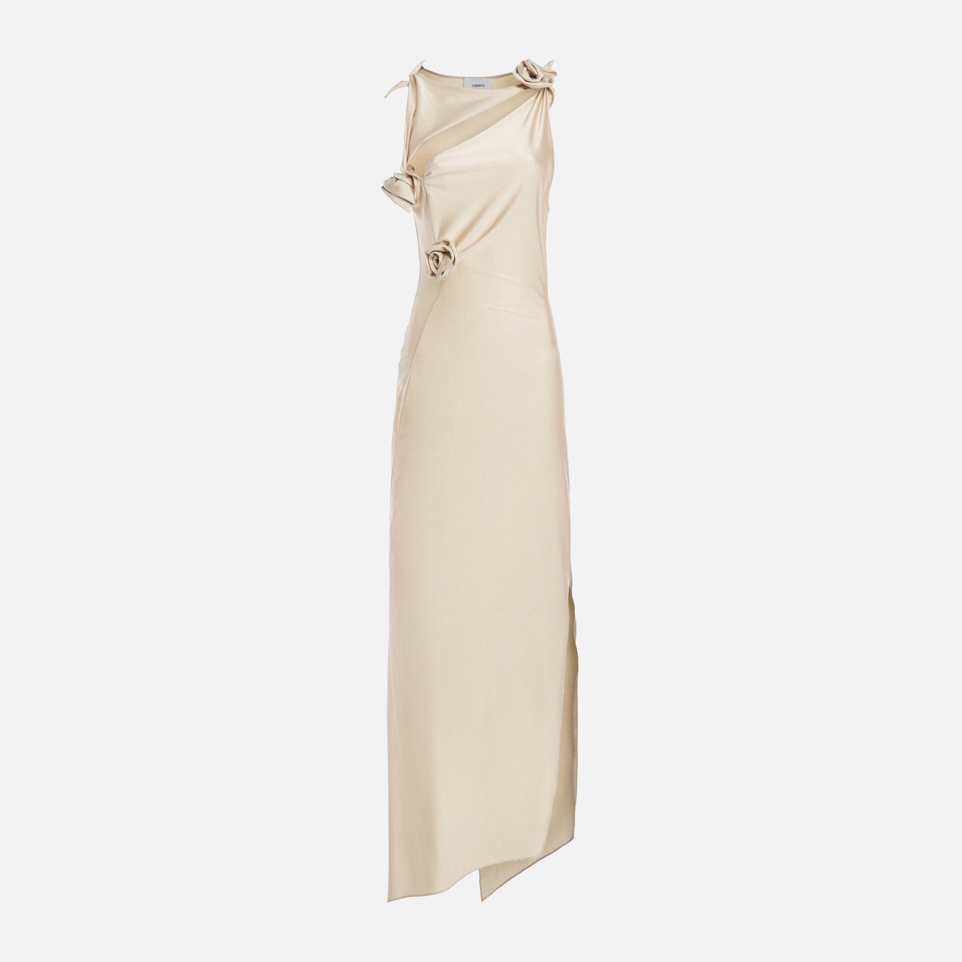 Coperni Asymmetric Flower Gown - Beige Coperni Asymmetric Flower Gown - Beige