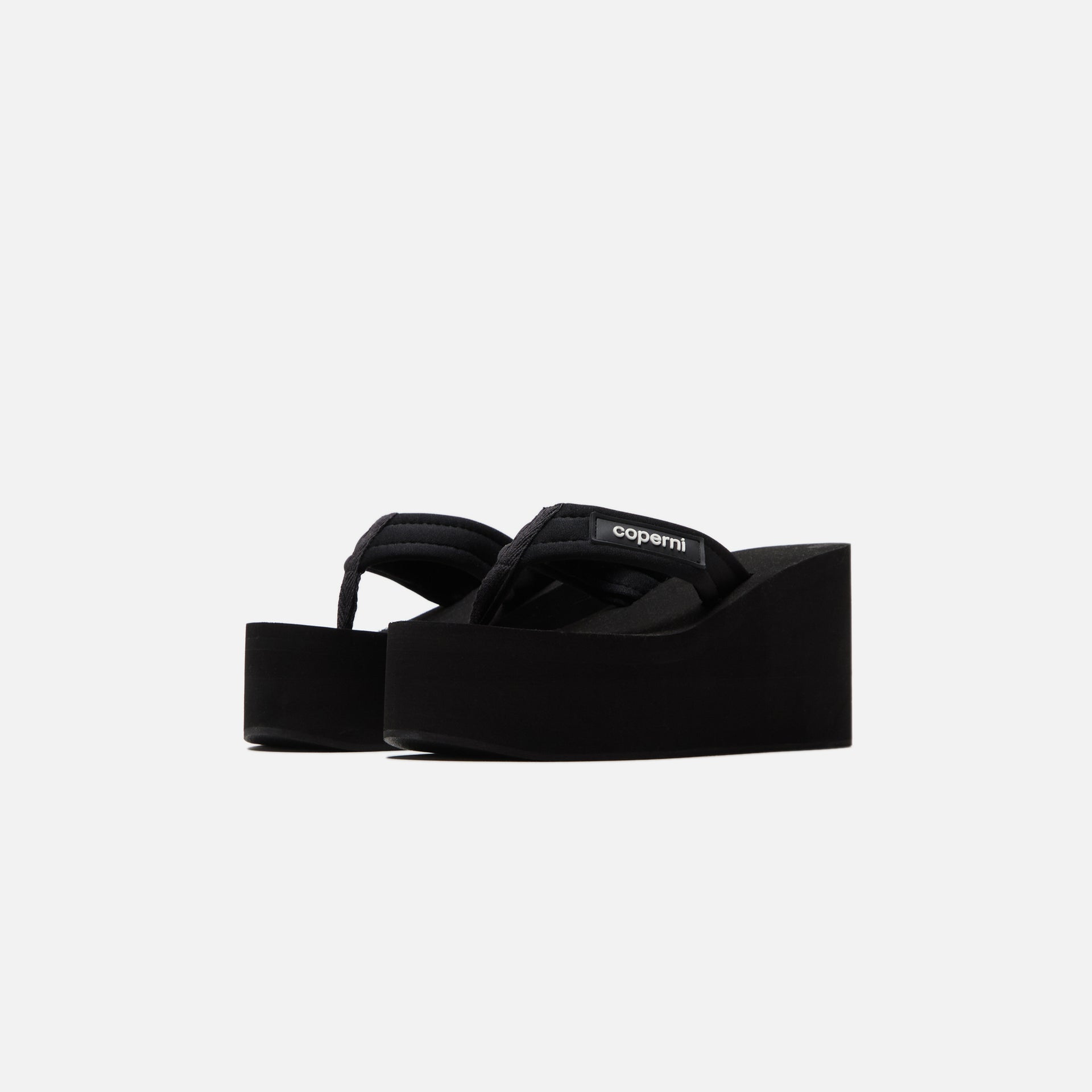 Coperni Branded Wedge Sandal - Black