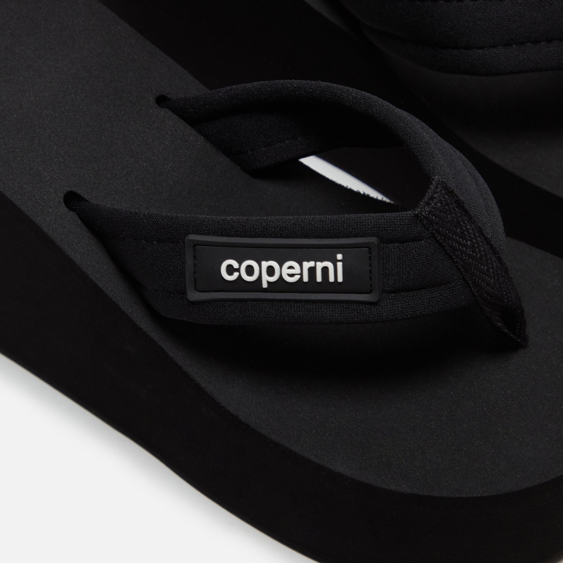 Coperni Branded Wedge Sandal - Black