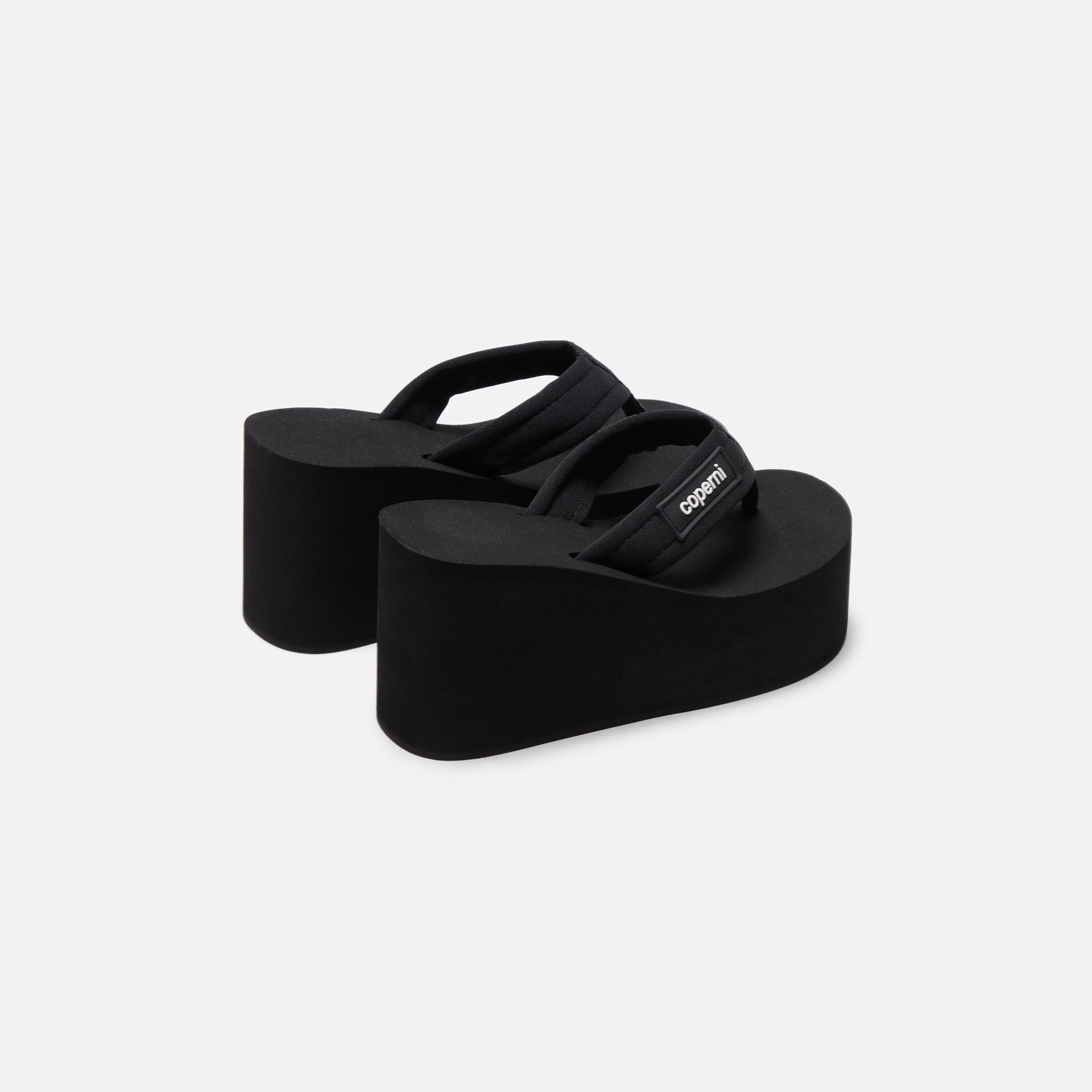 Coperni Branded Wedge Sandal - Black