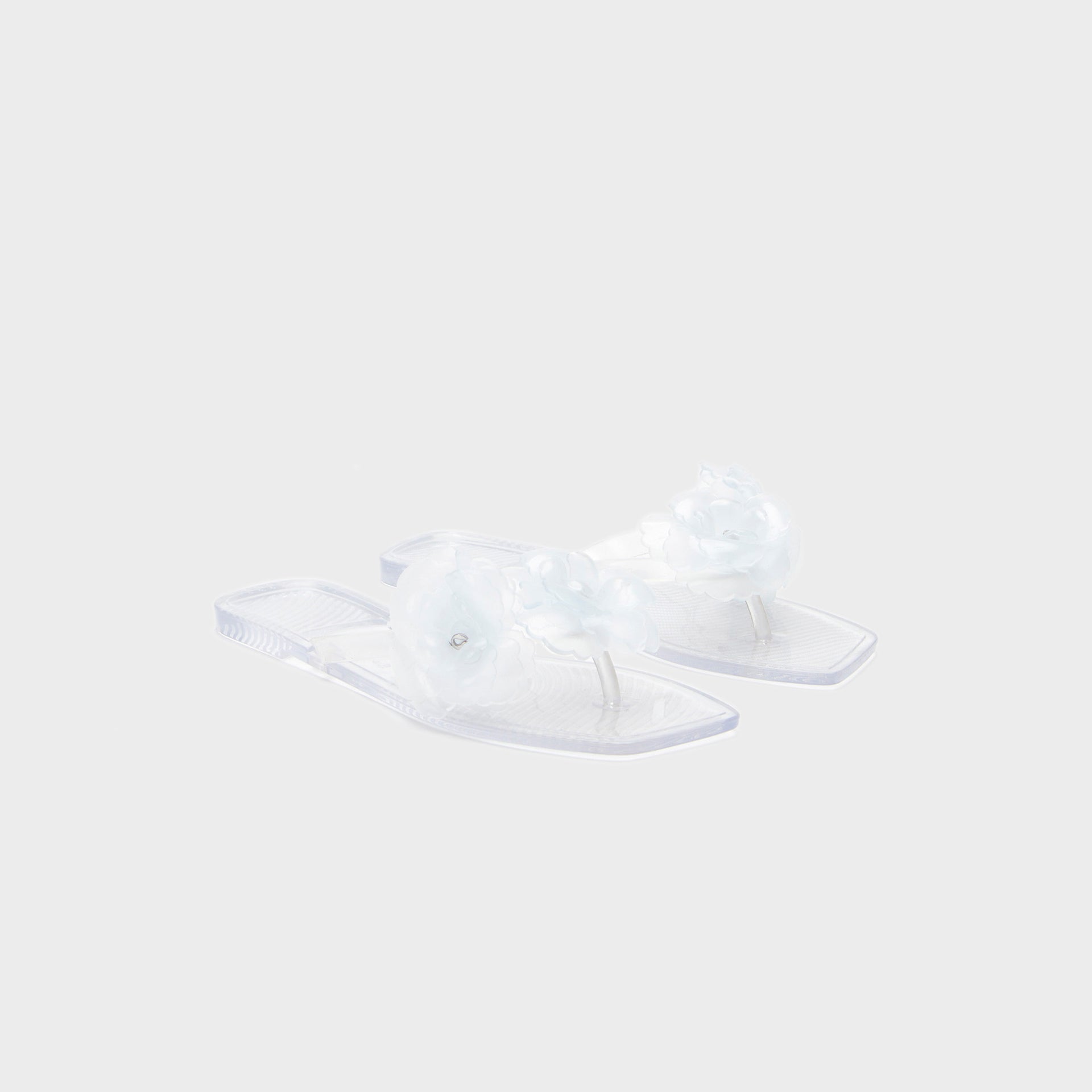 Coperni Silicone Flower Flat Sandals - Clear