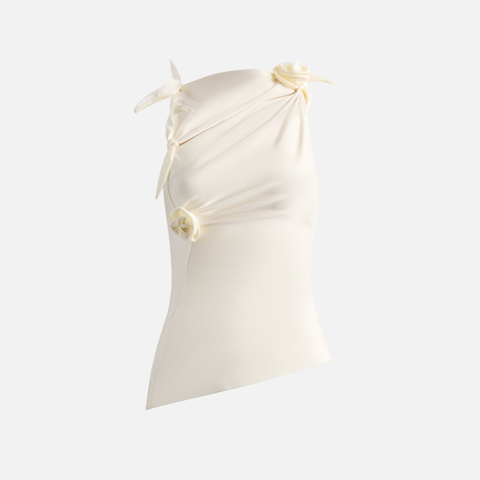 Coperni Asymmetric Flower Top - White