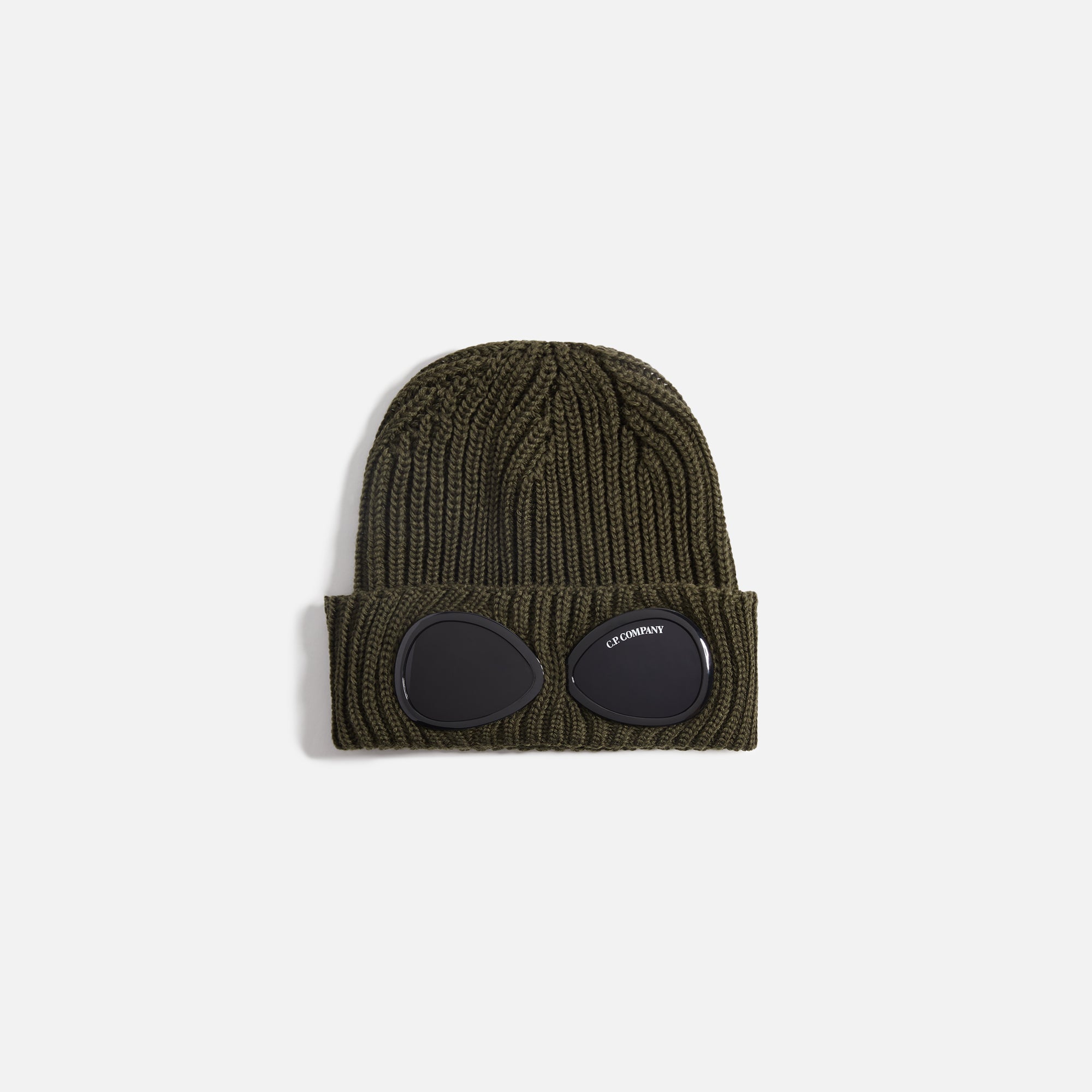 C.P. Company Extrafine Merino Wool Goggle Beanie - Olive – Kith