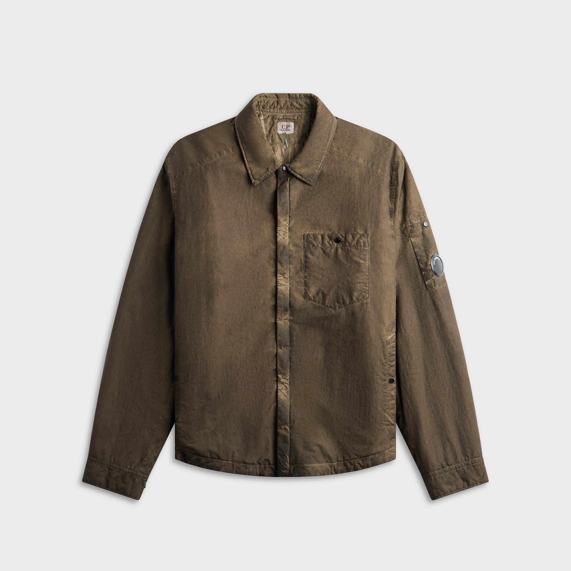C.P. Company Flatt Nylon Lens Padded Zipped Overshirt - Re-Color