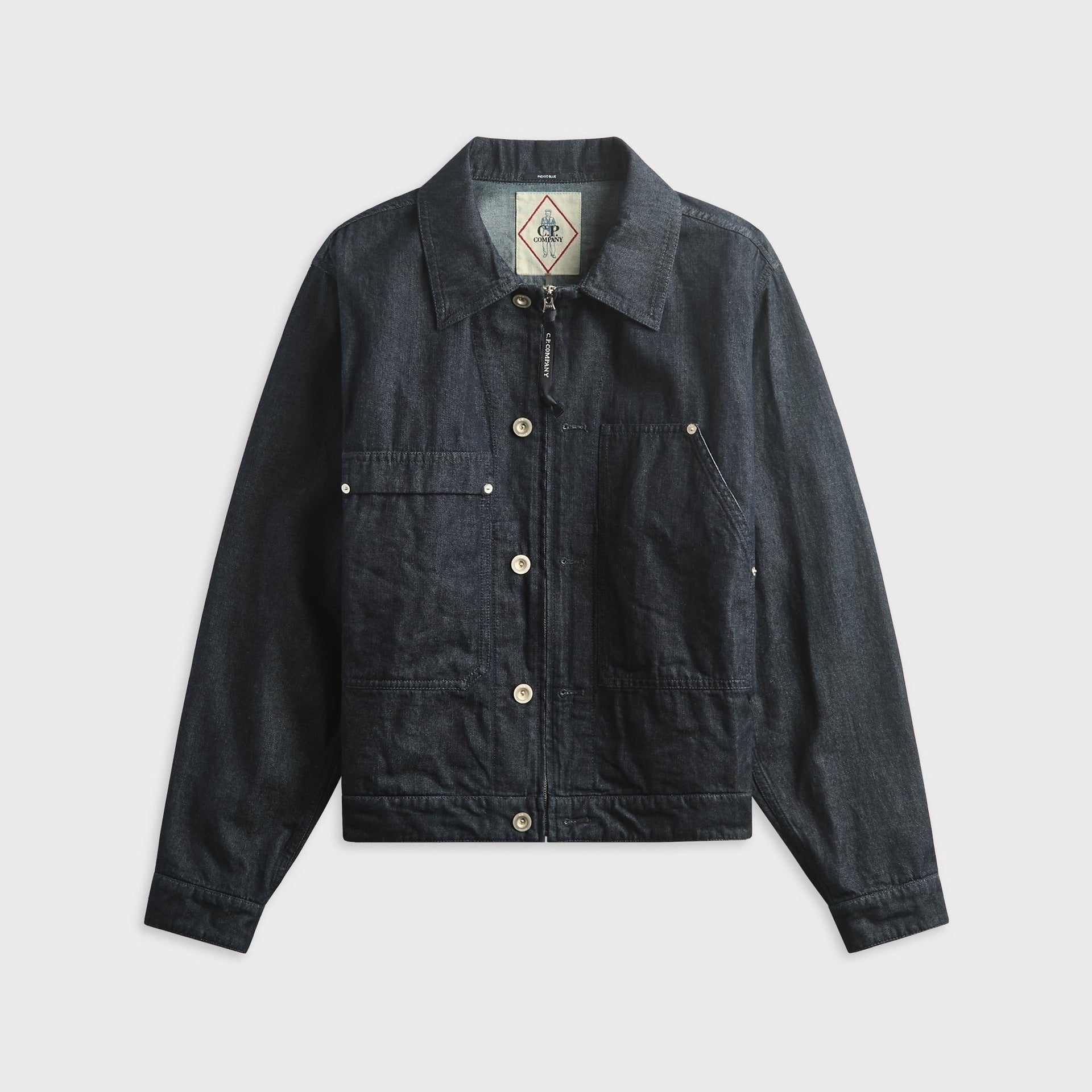 C.P. Company 3/1 Denim Zip Jacket - Denim Blue