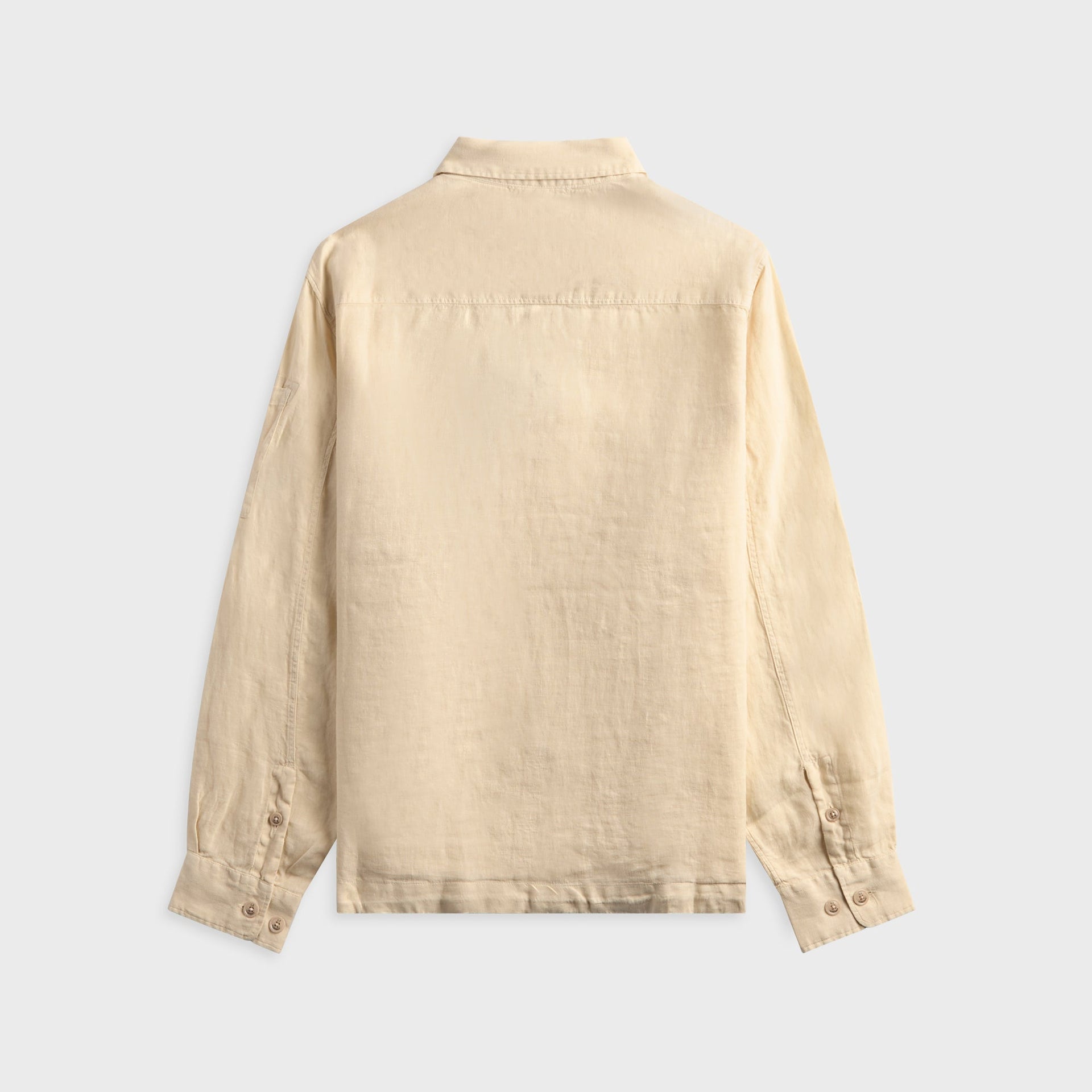 C.P. Company Linen Long Sleeve Button Lens Shirt - Frozen Dew