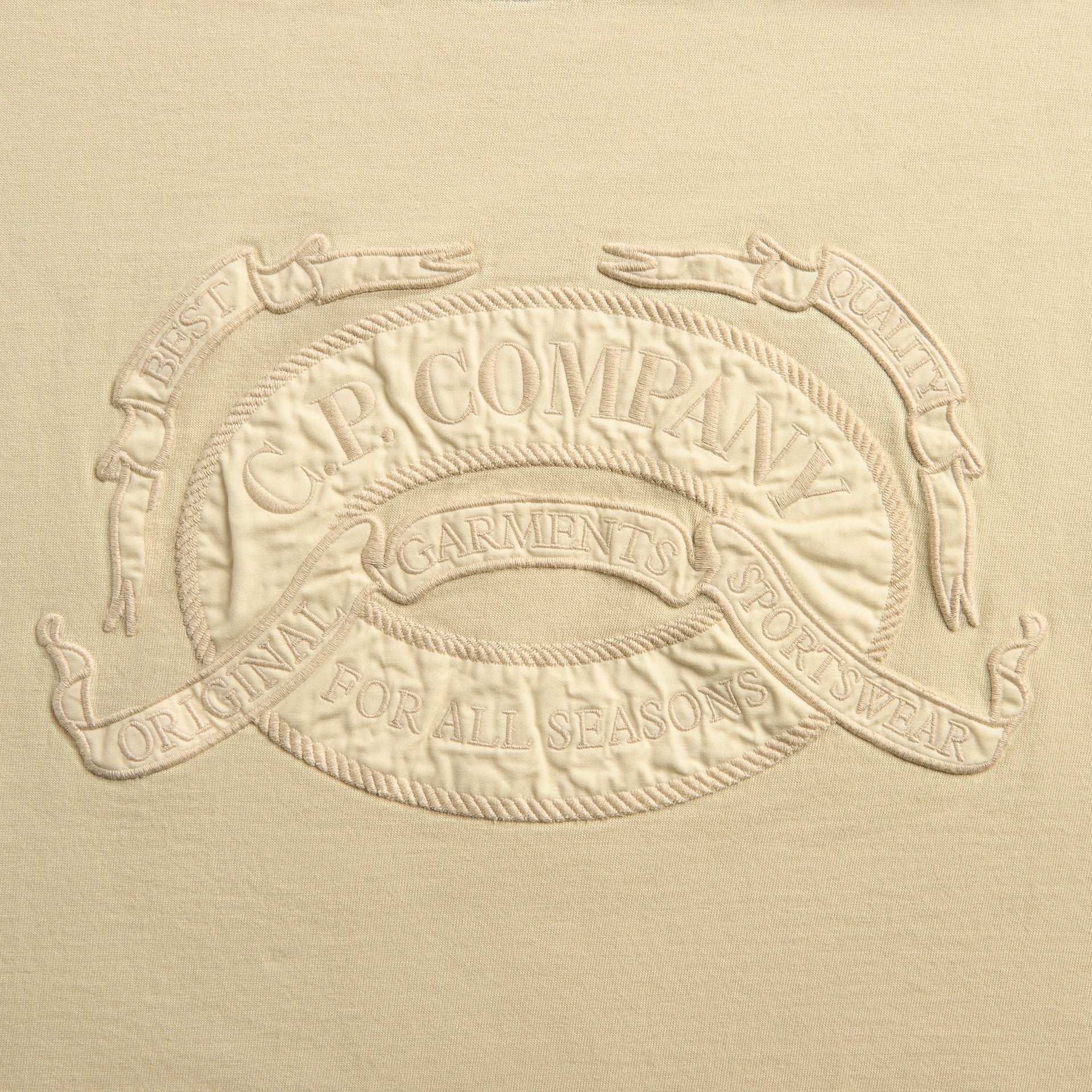 C.P. Company 20/1 Jersey Short Sleeve Boxy Logo Tee - Frozen Dew