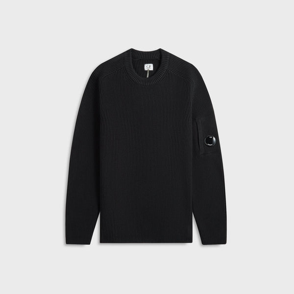 【送料&関税込】C.P. Company Black Wool Blend Sweater C.P. Company Knitwear Crew Neck - Black – Kith